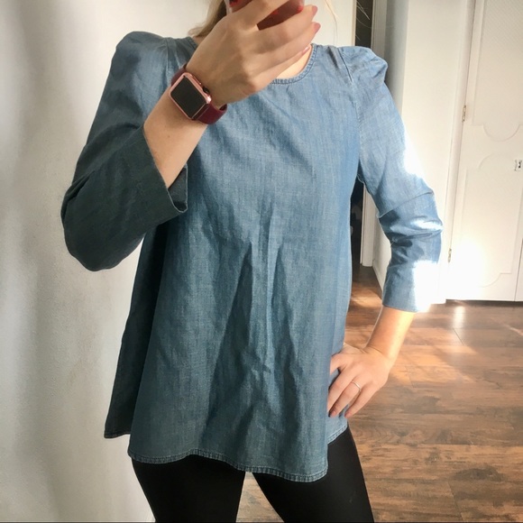 COPY - The Great | Chambray Loose fit blouse Sz 0 - Picture 10 of 11